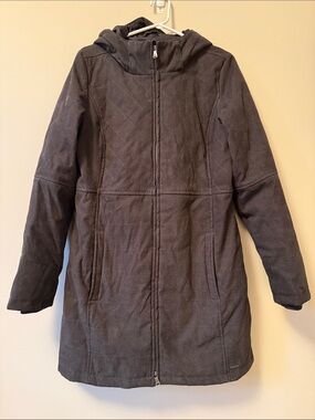 Prana dark grey Hooded Jacket with zippered pockets